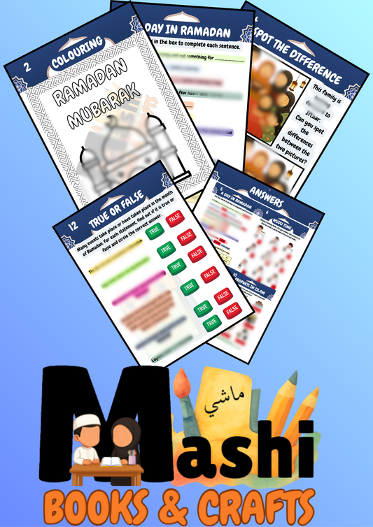 Ramadan Activity Book for Kids Ages 5-11 - Islamic Learning & Fun